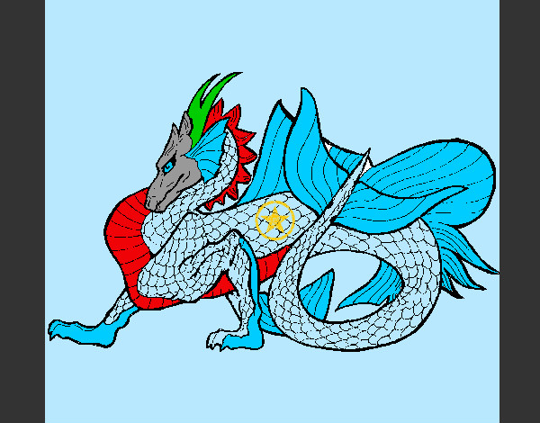Dibujo Dragón de mar pintado por emily-01