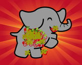 Dibujo Elefante bailarín pintado por fati3216