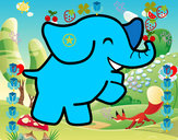 Dibujo Elefante bailarín pintado por sofia04