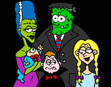 Dibujo Familia de monstruos pintado por robezno