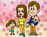 Dibujo Familia feliz pintado por iai14