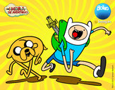 Dibujo Finn y Jake pintado por carlox