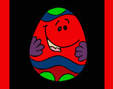 Dibujo Huevo de pascua feliz pintado por amalia