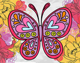 Dibujo Mandala mariposa pintado por fati3216