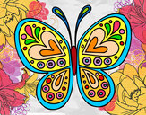 Dibujo Mandala mariposa pintado por isa_d_R