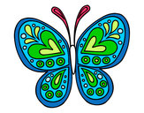 Dibujo Mandala mariposa pintado por nahir2002