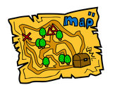 Dibujo Mapa del tesoro pintado por guarmi