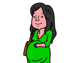 Dibujo Mujer embarazada pintado por dylanface