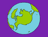 Dibujo Planeta Tierra pintado por charito