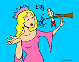 Dibujo Princesa cantando pintado por DANIELASOF