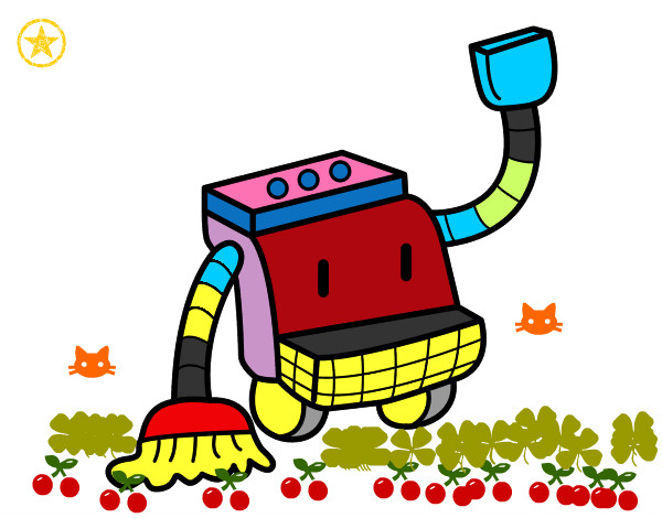 Dibujo Robot de limpieza pintado por yamomile