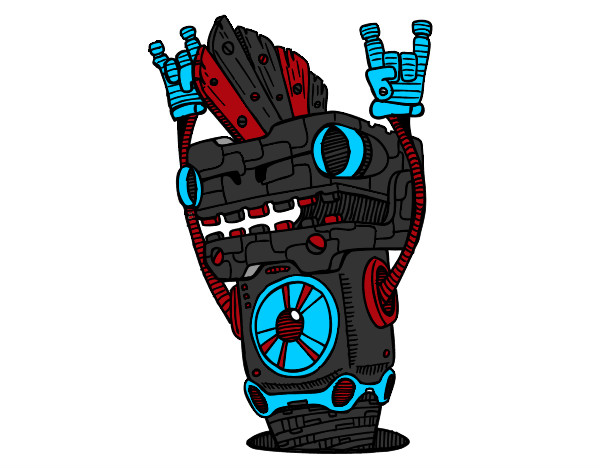 Dibujo Robot Rock and roll pintado por EmanuelJ
