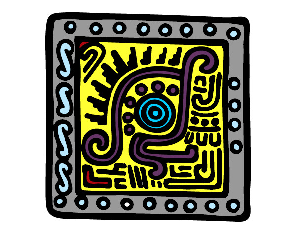 Dibujo Símbolo maya pintado por rosaleth