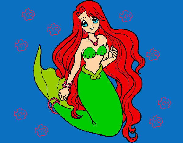 Dibujo Sirenita pintado por camilululu