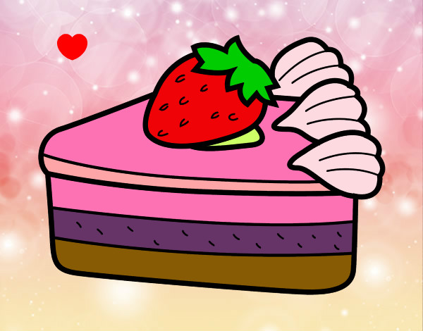 Dibujo Tarta de fresas pintado por 21-09Lulu