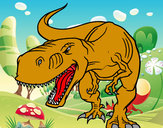 Dibujo Tiranosaurio Rex enfadado pintado por frank8