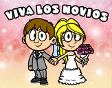 Dibujo Viva los novios pintado por aamina