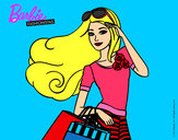 Dibujo Barbie con bolsas pintado por desenhesta