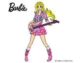 Dibujo Barbie guitarrista pintado por mivaleria