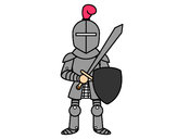 Dibujo Caballero con espada y escudo pintado por FABIOYJUAN