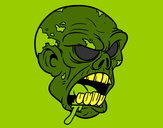Dibujo Cabeza de zombi pintado por weishen