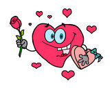 Dibujo Corazón con caja de bombones pintado por mariiah 