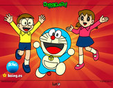 Dibujo Doraemon y amigos pintado por bayron11