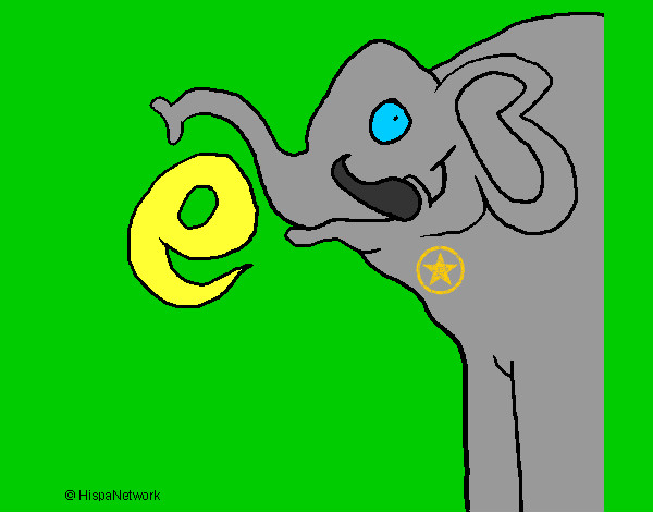 Dibujo Elefante 2a pintado por emily-01