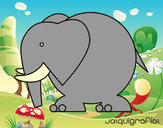 Dibujo Elefante grande pintado por FABIOYJUAN
