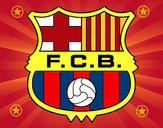 Dibujo Escudo del F.C. Barcelona pintado por carlox