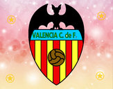 Dibujo Escudo del Valencia C. F. pintado por DEJUKT