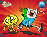 Dibujo Finn y Jake pintado por bonnibell 