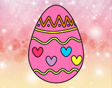 Dibujo Huevo con corazones pintado por MARIYUYI