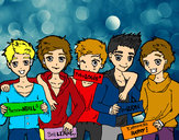 Dibujo Los chicos de One Direction pintado por luhoran