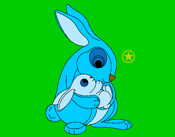 Dibujo Madre conejo pintado por emily-01