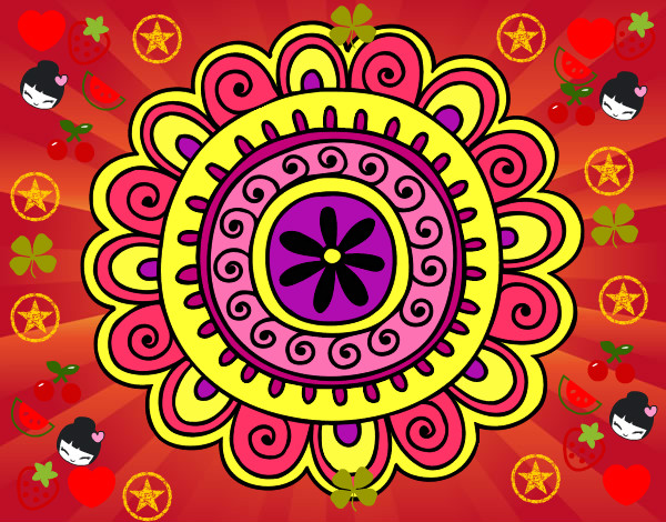 Dibujo Mandala alegre pintado por mariaalej