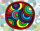 Dibujo Mandala circular pintado por paola123
