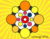 Dibujo Mandala con redondas pintado por FABIOYJUAN