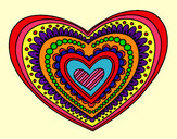 Dibujo Mandala corazón pintado por jasyyrock