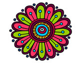 Dibujo Mandala margarita pintado por leslycf90