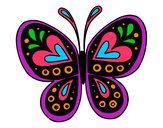 Dibujo Mandala mariposa pintado por jabalera