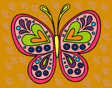 Dibujo Mandala mariposa pintado por leslycf90