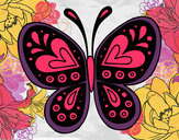 Dibujo Mandala mariposa pintado por paola123