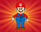 Dibujo Mario pintado por jabalera