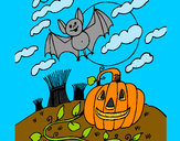 Dibujo Paisaje de Halloween pintado por amalia