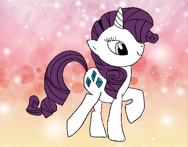 Dibujo Rarity pintado por lista