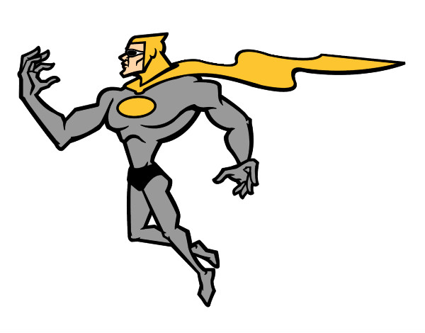Dibujo Superhéroe poderoso pintado por Ventura