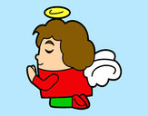 Dibujo Ángel rezando pintado por Rachell01
