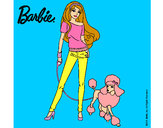 Dibujo Barbie con look moderno pintado por nen1t4