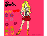 Dibujo Barbie juvenil pintado por melinit